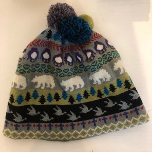 Knitted patterned beanie